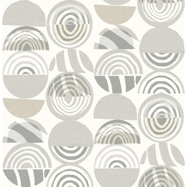 Manhattan Comfort McKinley Mahe Light Grey Mod Geometric 33 ft L X 205 in W Wallpaper BR4014-26444 - main